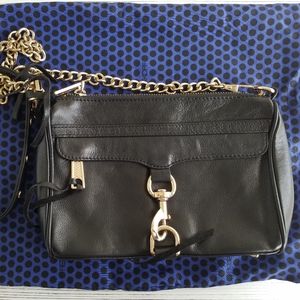 NWOT Rebecca Minkoff Black Leather Shoulder Bag.